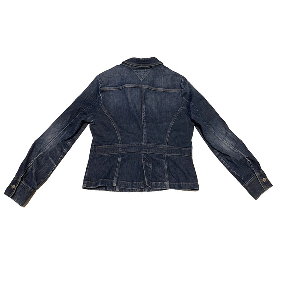 Tommy Hilfiger Jean Jacket Womens Large Western Cowgirl Festival Denim Jacket - Picture 5 of 16